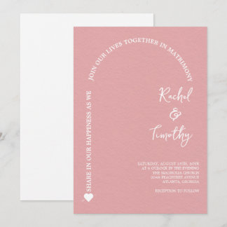 Elegant Gerahmt in Faith Light Coral Wedding Einladung
