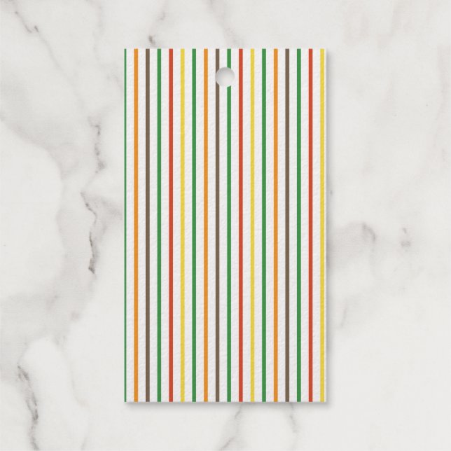 elegant gestreift geschenkanhänger (Rückseite)