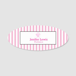 Elegant gestreift namensschild