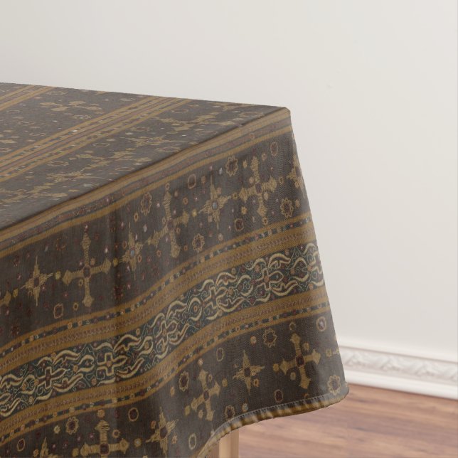 Elegant gestreiftes Batik Tablecloth Tischdecke (Beispiel)