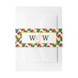 Elegant GHANA Monogram Wedding Celebration Einladungsbanderole