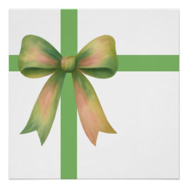 Elegant Gift Bow – Modern Christmas Design Poster
