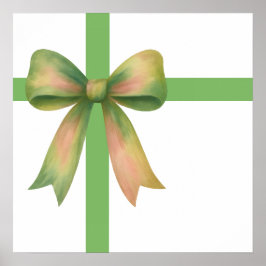 Elegant Gift Bow – Modern Christmas Design Poster