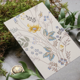 Elegant Gilded Wildblume Botanisch Folieneinladung