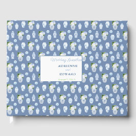 Elegant Ginger Jars Blue and White Wedding Gästebuch