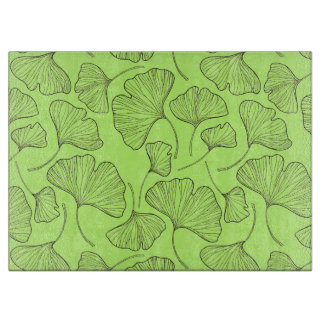 Elegant Ginkgo Leaf Glass Cutting Board Schneidebrett