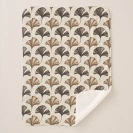 Elegant Ginkgo Leaf Pattern in Neutral Tones Sherpadecke