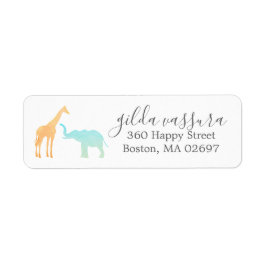 Elegant Giraffe Elephant Baby Shower