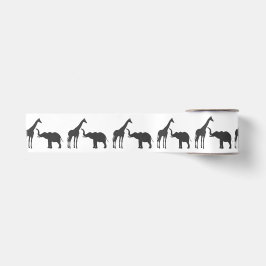 Elegant Giraffe Elephant Baby Shower Satinband