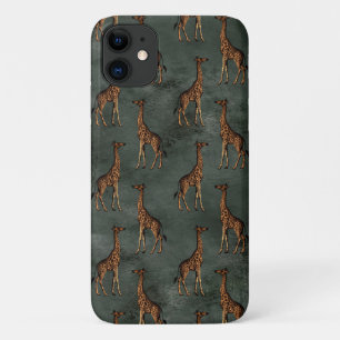 Elegant Giraffe in Bronze Green Chic Case-Mate iPhone Hülle
