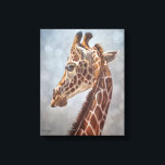 Elegant Giraffe Portrait Painting Small Leinwanddruck<br><div class="desc">Printed from the original Giraffe oil on canvas painting by Sue Maas. "I have always been fascinated by the incredible grace of these iconic creatures. Back in 2002/3, whilst still living on the family farm in Zimbabwe, I had the privilege of helping to decorate a lodge in the Lowveld. There...</div>