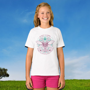 Elegant Girl Who Lieben Cicadas Line Kunstmuseum T-Shirt