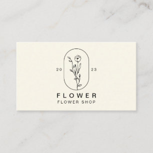 Elegant Girly Blume Florist Visitenkarte