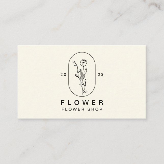 Elegant Girly Blume Florist Visitenkarte (Vorderseite)