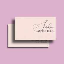 Elegant Girly Calligraphy Minimal Blush Pink