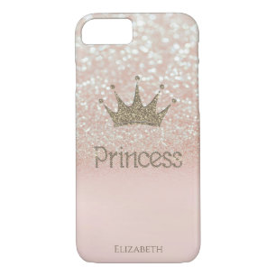 Elegant Girly Crown Princess, Glitzer Bokeh Case-Mate iPhone Hülle