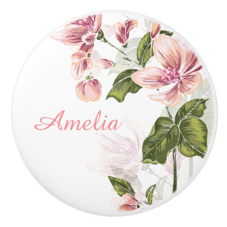 Elegant Girly Floral Keramikknauf
