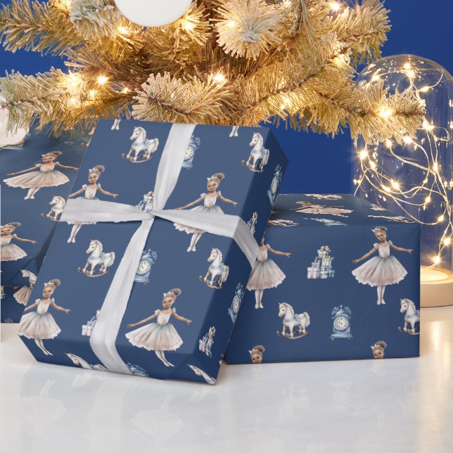 Elegant Girly Niedlich Weihnachten Geschenkpapier (Feiertage)