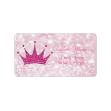 Elegant Girly Pink Glittery, Bokeh, Tiara