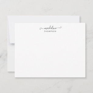 Elegant Girly Script Black Typografy Mitteilungskarte