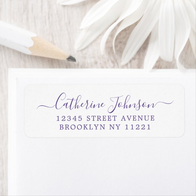 Elegant Girly Script Calligraphy Lila Violet (Insitu)