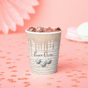 Elegant Girly Sparkle Queen Dice Bunco Pappbecher