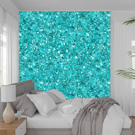 Elegant Girly Turquoise Glitzer Texture Tapete