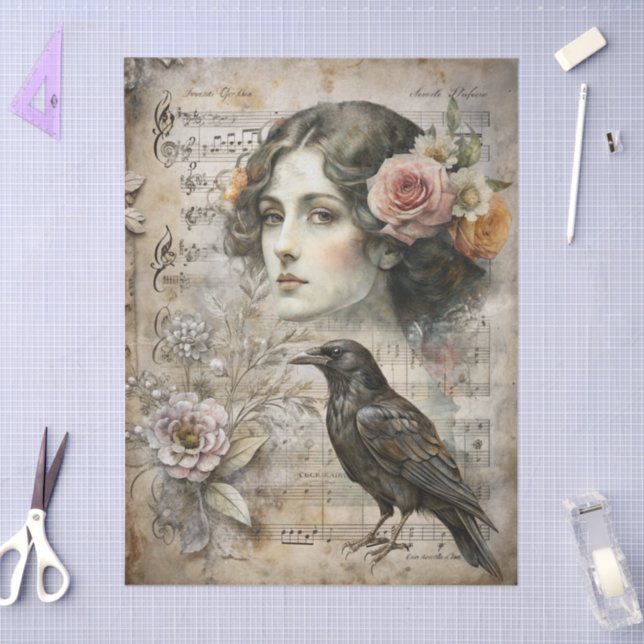Elegant Girly Viktorianisch Ephemera Florals & Rav Seidenpapier (Basteln)