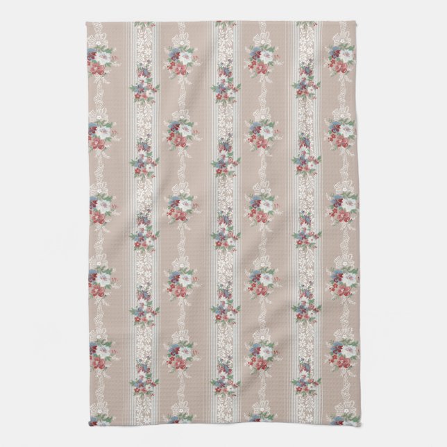 Elegant Girly Vintag Geschirrtuch (Vertikal)