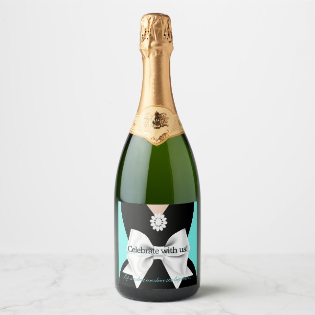 Elegant Glam Aqua Baby & Co Tiffany Baby Shower (Vorderseite)