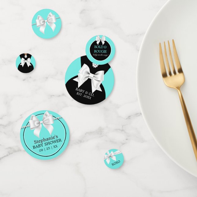 Elegant Glam Aqua Ethnic Tiffany Baby Shower Konfetti (Gruppe)
