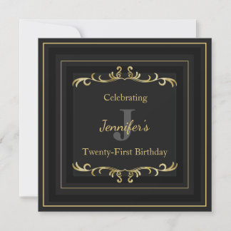 Elegant Glam Gold Einladung zum Geburtstag