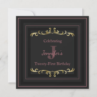 Elegant Glam Gold Einladung zum Geburtstag
