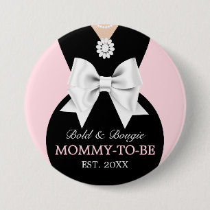 Elegant Glam Pink Baby & Co Tiffany Baby Shower Button