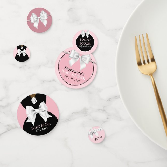 Elegant Glam Pink Ethnic Princess Baby Shower Konfetti (Gruppe)