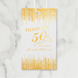 Elegant Glam Silver Gold 50 Fab Birth Real Geschenkanhänger