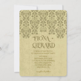 Elegant Glamor Lace Engagement Party Invitation Einladung