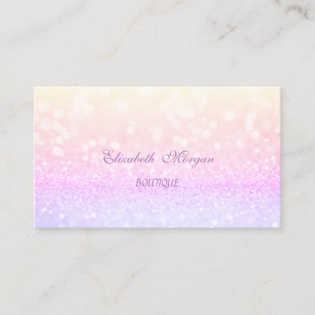 Elegant Glamour Beruflich Glittery Visitenkarte (Vorderseite)