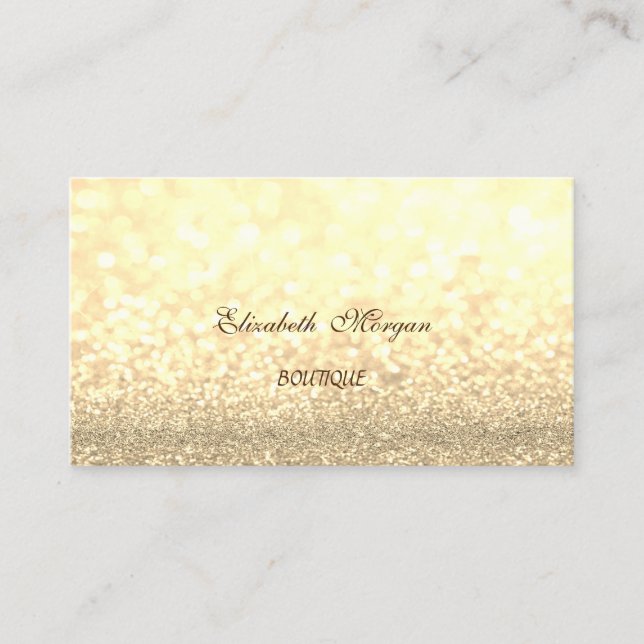 Elegant Glamour Beruflich Glittery Visitenkarte (Vorderseite)