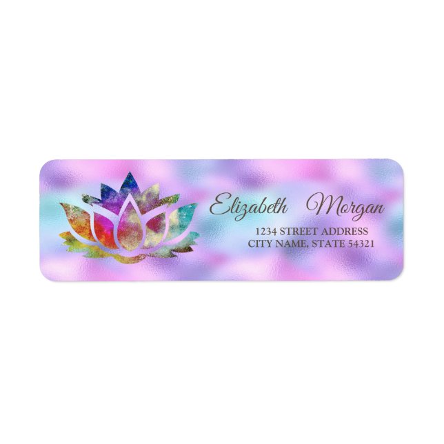 Elegant Glamour Colorful Lotus Holographic (Vorne)