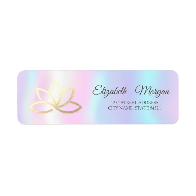 Elegant Glamour Gold Lotus Holographic (Vorne)