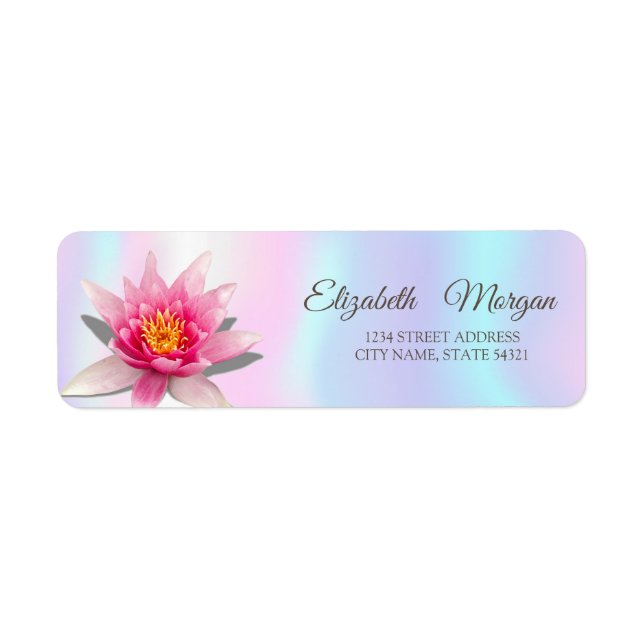 Elegant Glamour Watercolor Lotus Holographic (Vorne)