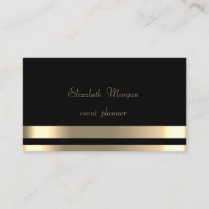 Elegant, glamourös, schick, Streifen, schwarz Visitenkarte