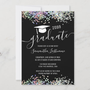 Elegant Gliter Graduate Class of 2022 Einladung