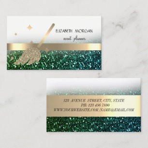 Elegant Glittery Bokeh ,Gold Streifen Zimmer Visitenkarte