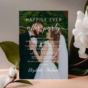 Elegant glücklich immer nach dem Foto Hochzeit Emp Einladung