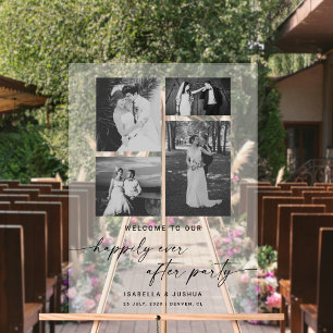 Elegant glücklich immer nach dem Party Hochzeit Wi Acrylschild