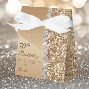 Elegant Gold 70. Geburtstag Geschenkschachtel