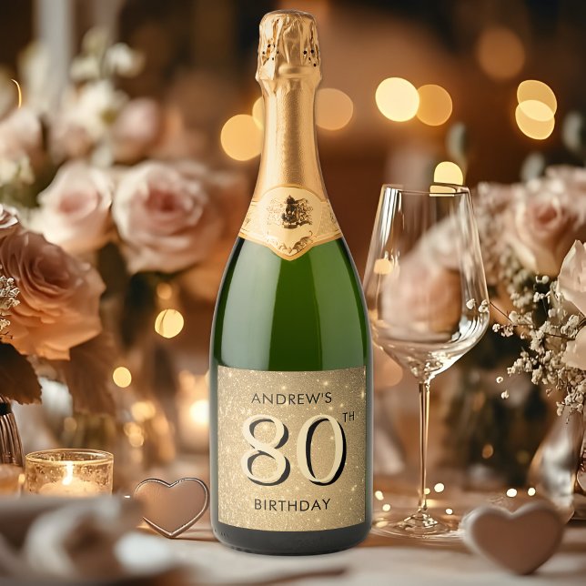 Elegant Gold 80. Geburtstag (Von Creator hochgeladen)