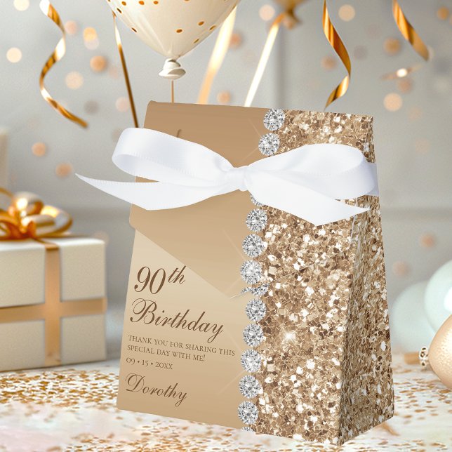 Elegant Gold 90. Geburtstag Geschenkschachtel (Von Creator hochgeladen)